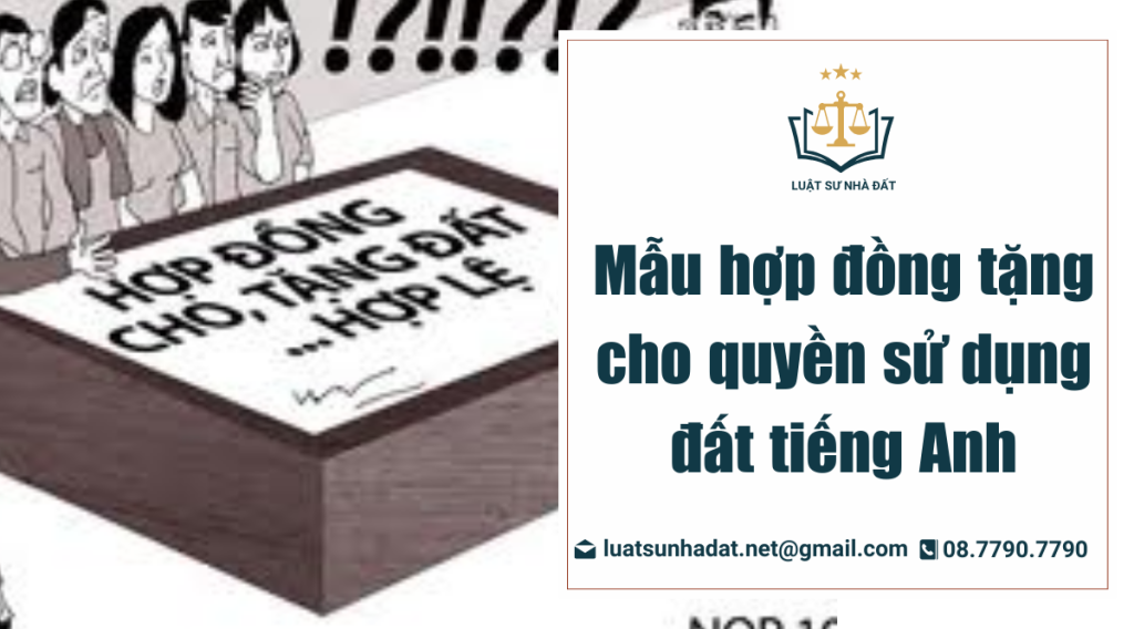 hợp đồng tặng cho quyền sử dụng đất tiếng anh