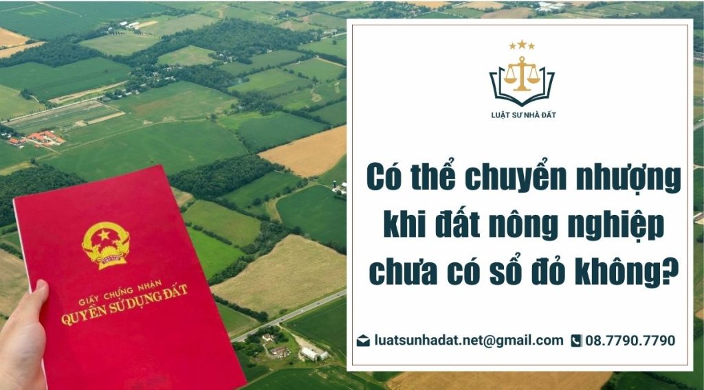 chuyển nhượng đất nông nghiệp chưa có sổ đỏ