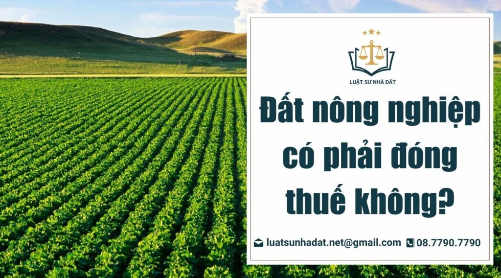 Đất nông nghiệp có phải đóng thuế không?
