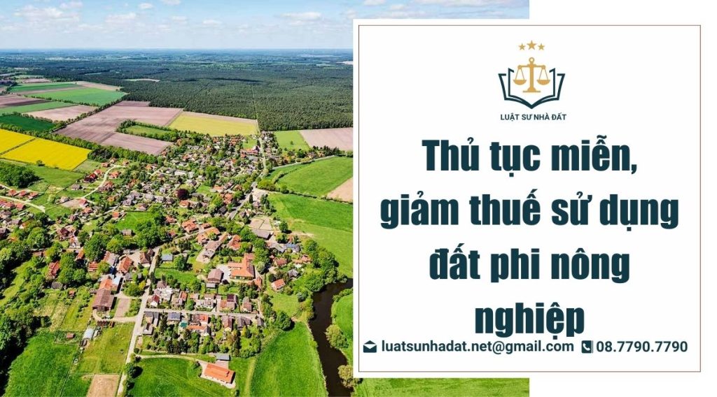 thủ tục miễn giảm thuế đất phi nông nghiệp