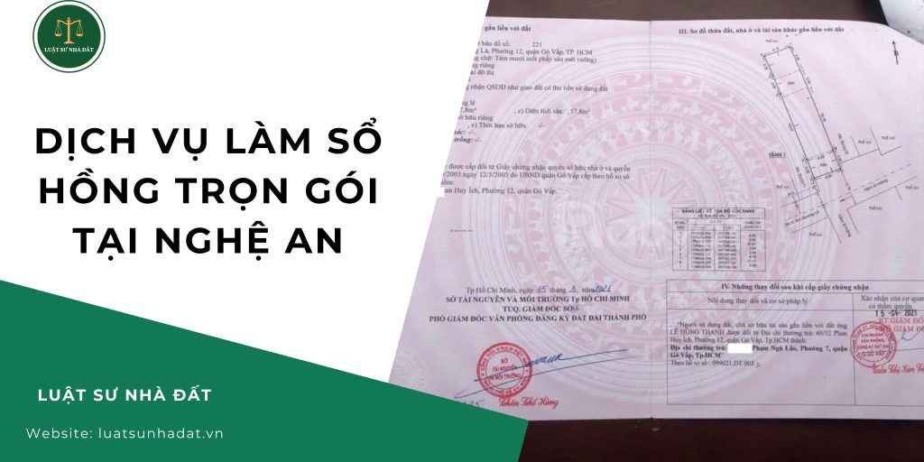 Dịch vụ làm sổ hồng trọn gói tại Nghệ An