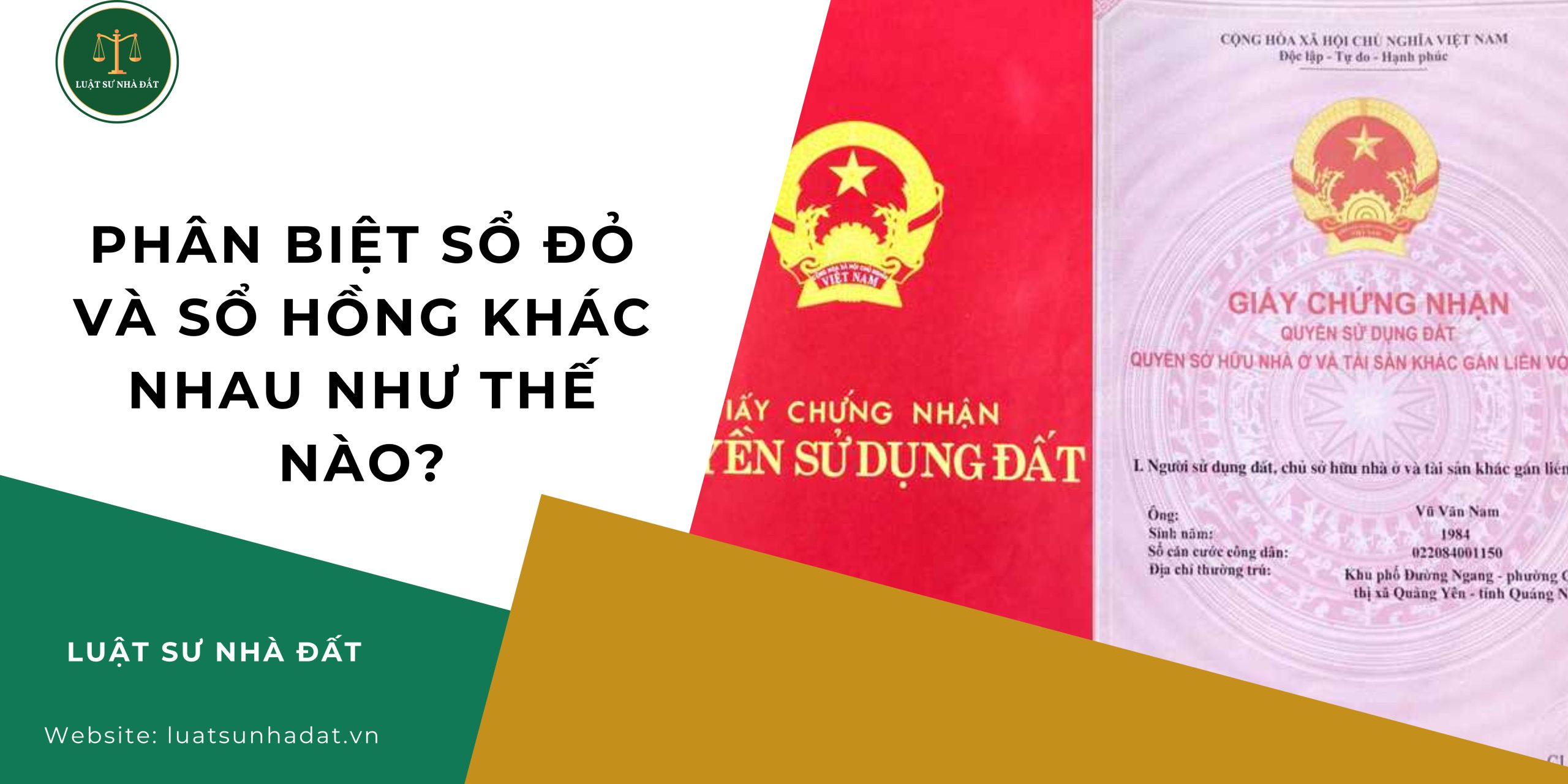 Phân biệt sổ đỏ và sổ hồng khác nhau như thế nào?