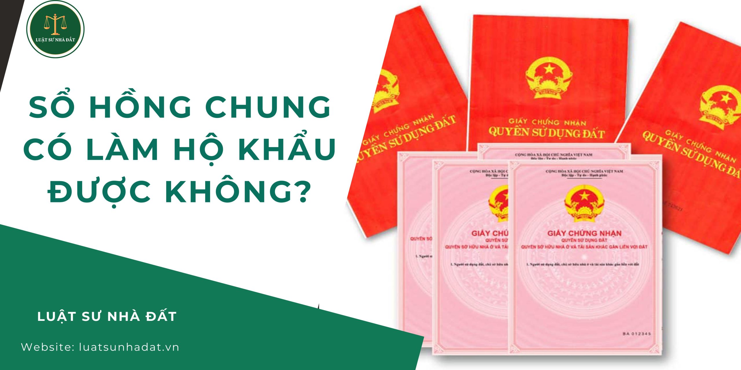 Sổ hồng chung có làm hộ khẩu được không?