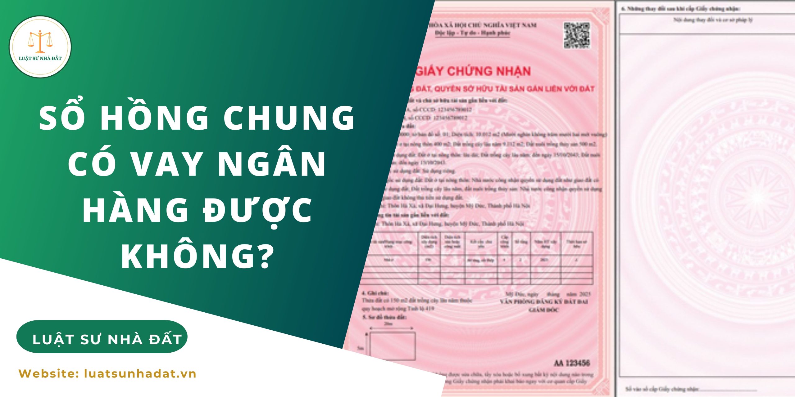 Sổ hồng chung có vay ngân hàng được không?