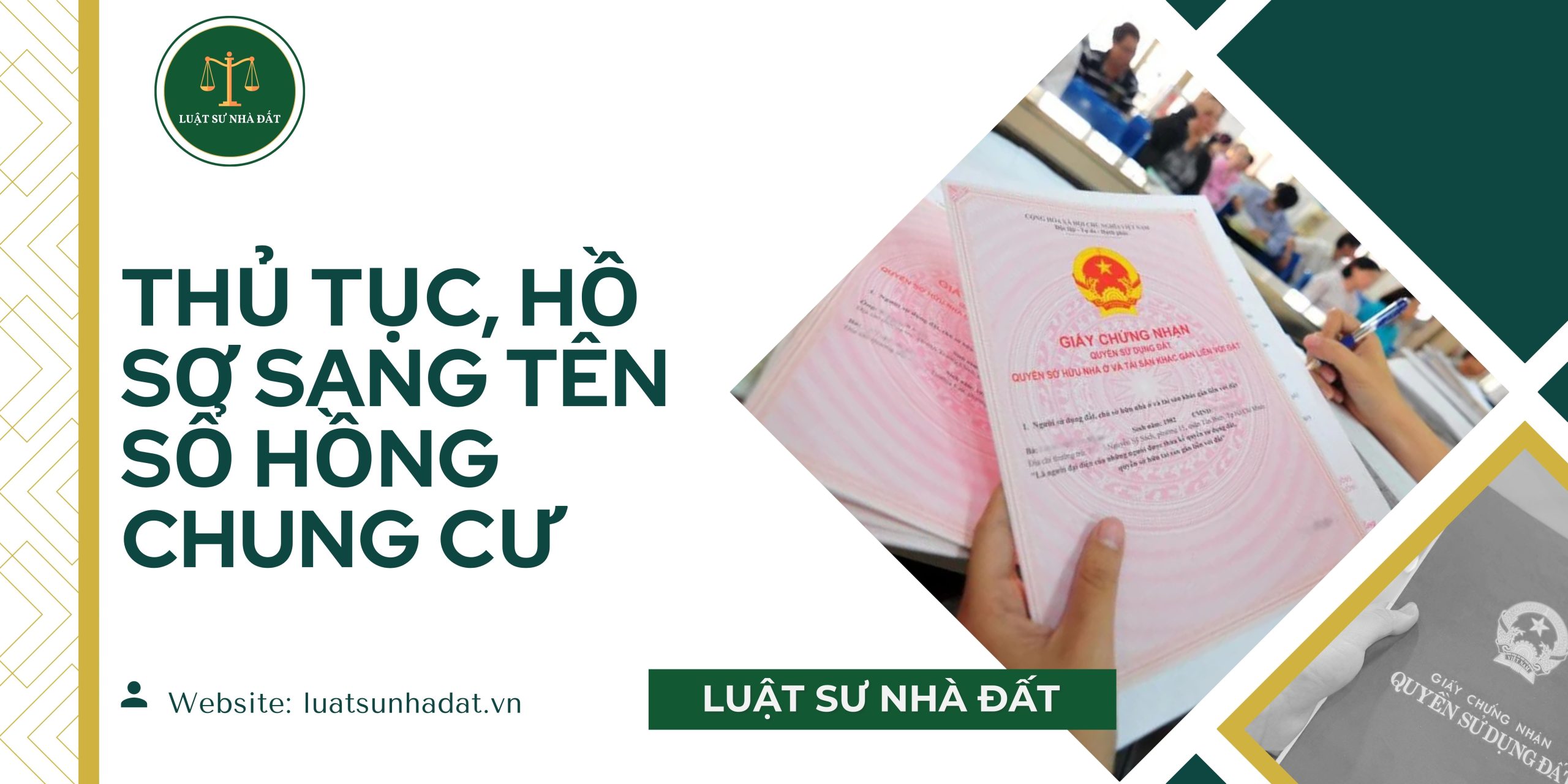 Thủ tục, hồ sơ sang tên sổ hồng chung cư