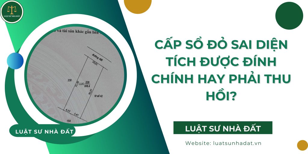Cấp sổ đỏ sai diện tích được đính chính hay phải thu hồi