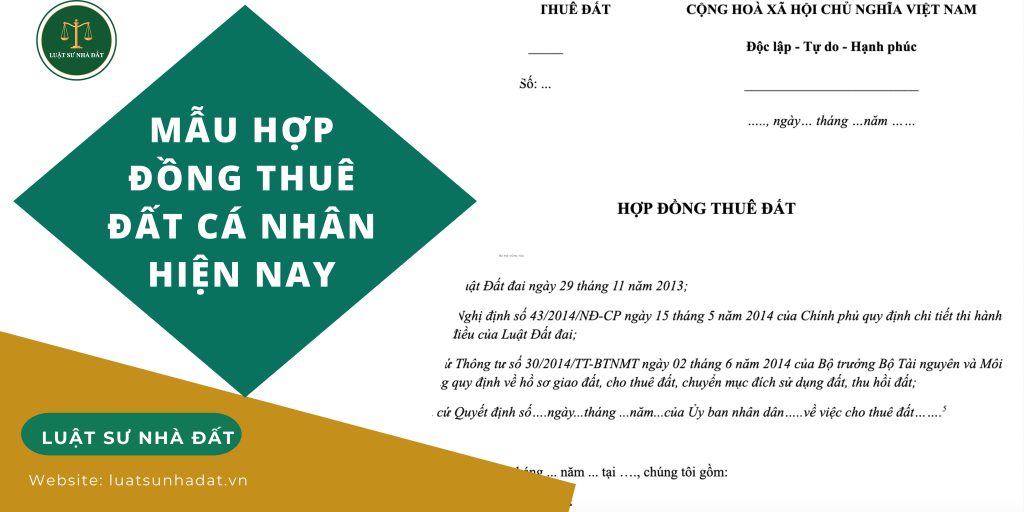 Mẫu hợp đồng thuê đất cá nhân hiện nay