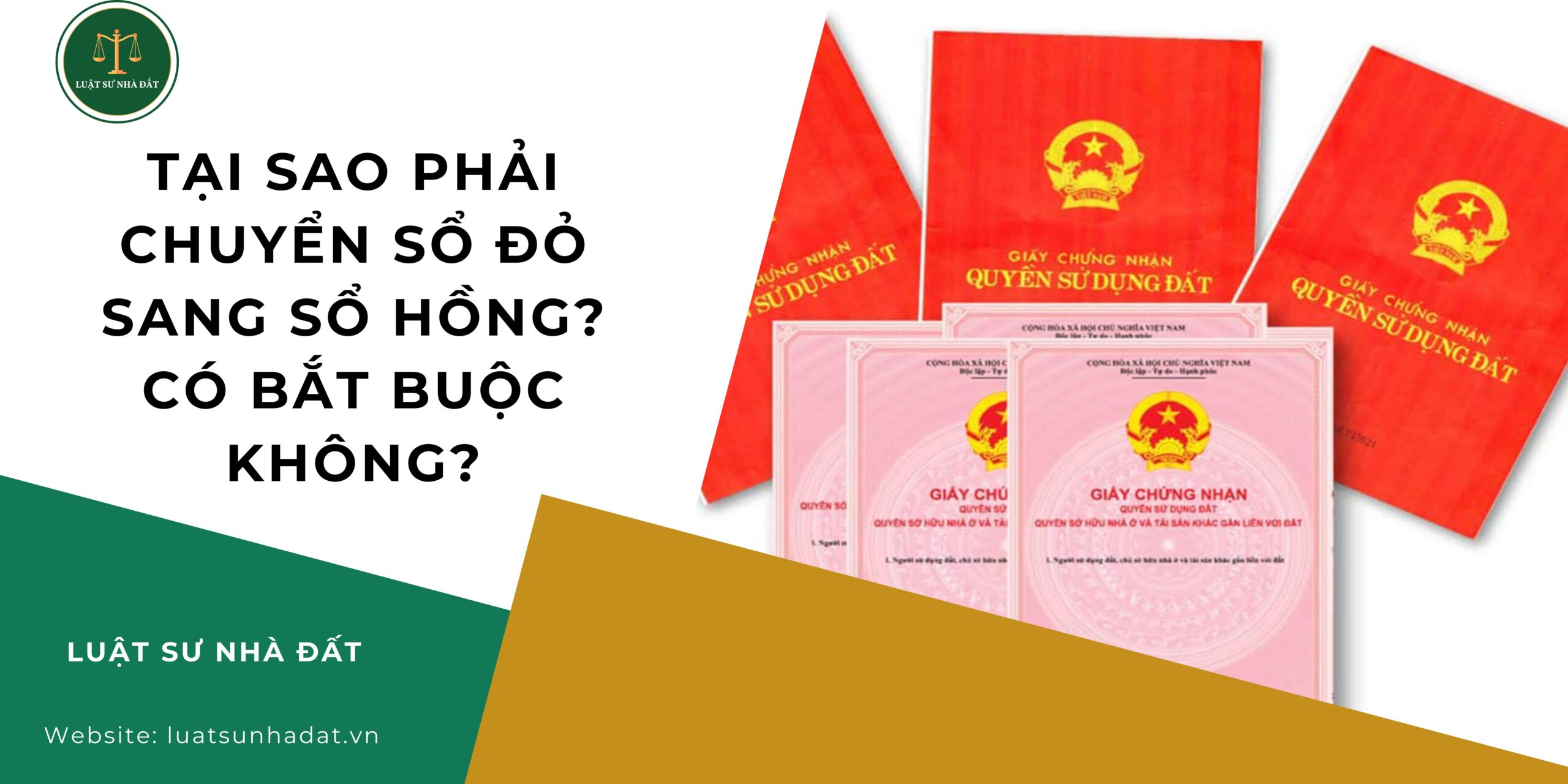 Tại sao phải chuyển sổ đỏ sang sổ hồng Có bắt buộc không