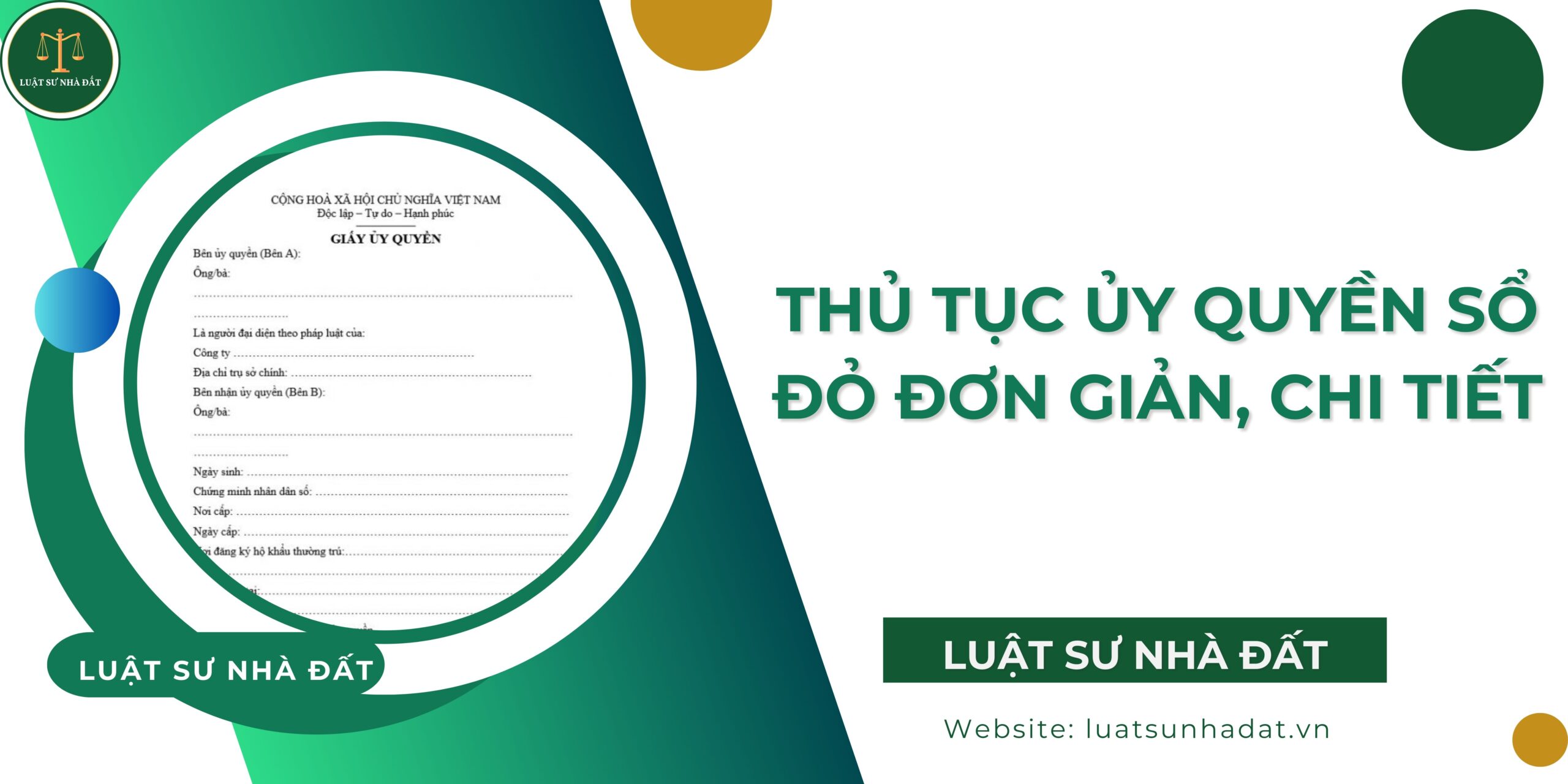 Thủ tục ủy quyền sổ đỏ đơn giản, chi tiết