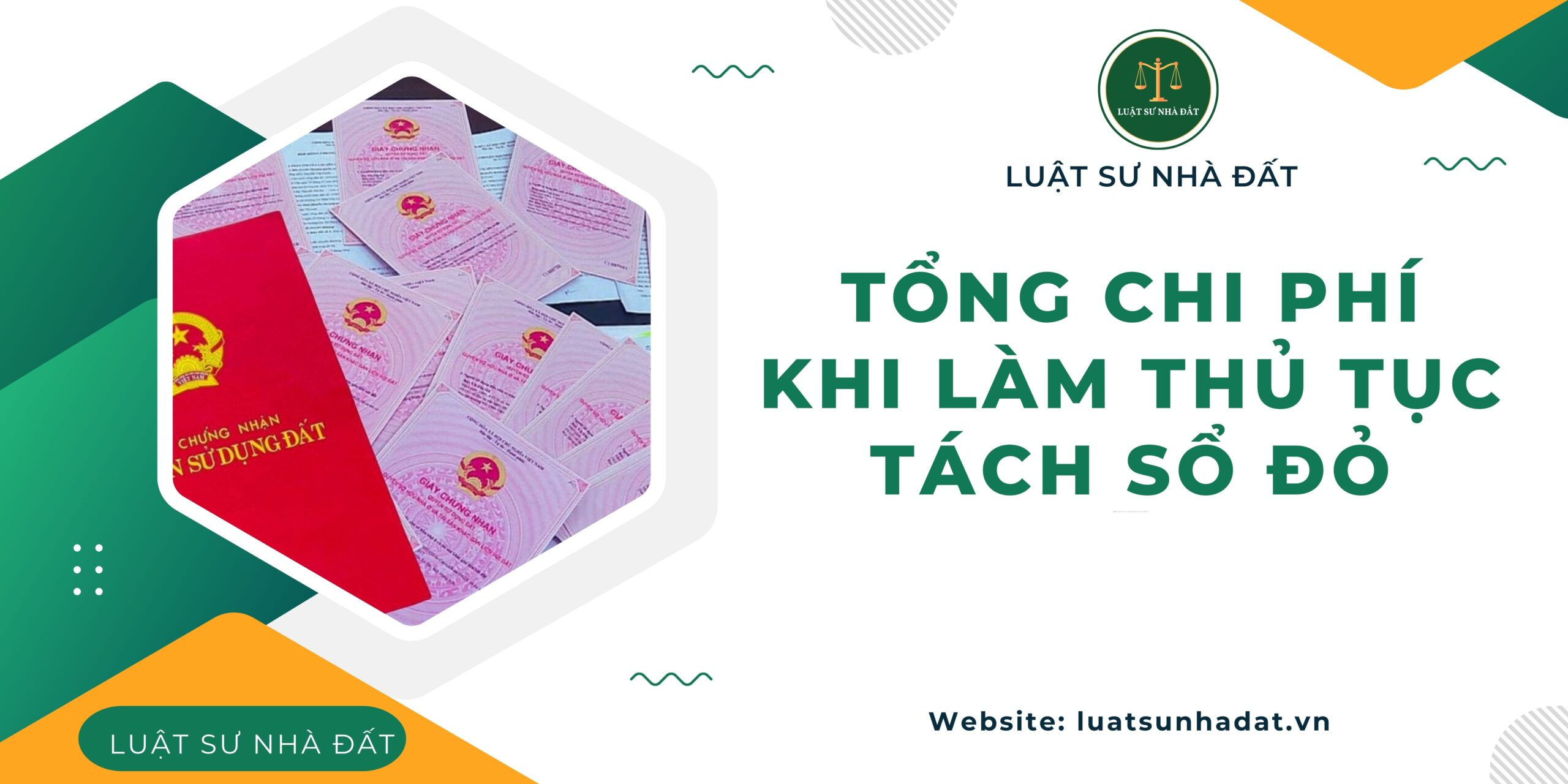 Tổng chi phí khi làm thủ tục tách sổ đỏ